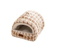Galatée Niche pour Chat, Panier Chaud pour Chien avec Fond Antidérapant, Jolie Niche pour Chat, Tente Douillette pour Chaton, Panier Ultra Doux Et Apaisant pour Animaux De Compagnie(S, Marron)