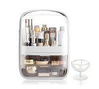 Galatée Organisateur Maquillage Bureau Tiroirs Rangement de Bijoux en Plastique Boîte de Rangement de Cosmétiques Anti-Poussière Conteneur Divers pour La Maison Boite, Blanc, M(27 * 19.5 * 36.5cm)