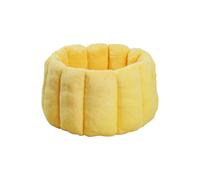 Galatée Panier pour Chien, Panier Rond pour Chats d'Intérieur, Nid Moelleux Et Lavable, Canapé pour Animaux en Peluche Super Doux, Coussin Mignon pour Chien(L, Jaune)