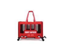 Galatée Poussette pour Animaux, Sac De Transport pour Chien avec roulettes Amovibles, Sac De Transport Portable pour Chat, Sac Pliable pour Chien, Voyage, Camping, Extérieur(Rouge)