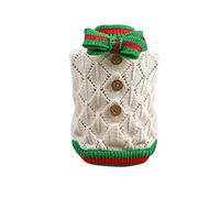 Galatée Pull pour Animaux De Compagnie, Pull Chaud pour Chien Chat, Vêtements Chauds pour Chien Et Chat d'hiver, Manteau pour Animaux De Compagnie Confortable(S, Rayures Vertes