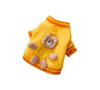 Galatée Pull pour Chien avec Anneau en D, Manteau De Veste Chaud d'Hiver, Sweat-Shirt Doux pour Petits Chiens Et Chats (M, Jaune)