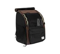 Galatée Sac à Dos pour Animaux De Compagnie, en Nylon Respirant, avec Une Conception Stable Et Une Grande Capacité, Doté d'un Rideau Enroulable(Sac Noir)