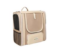 Galatée Sac à Dos pour Animaux De Compagnie, Sac Portable pour Chats Et Chiens, Maille Creuse pour La Respirabilité Et La Dissipation De La Chaleur, en Tissu Oxford, Pliable pour Le Rangement (Kaki)