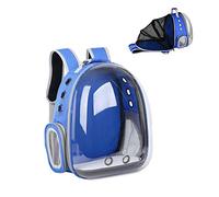 Galatée Sac à Dos pour Chat, Sac à Dos pour Animal De Compagnie Extensible, Sac à Dos pour Chat à Capsule Spatiale Ventilée, Sac à Dos Portable pour Chiot pour Le Camping De Voyage(Bleu Marine)