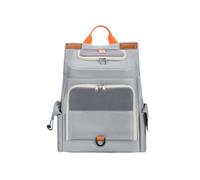 Galatée Sac à Dos pour Chat, Respirant Grand Format, en Tissu Oxford Résistant, Sac De Transport Portable Et Réglable pour Chien (Gris)