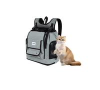 Galatée Sac à Dos pour Chien, Sac à Dos pour Chat Approuvé par Les Compagnies Aériennes avec Laisse De Sécurité Intérieure, Conception Ventilée, Sac à Dos pour Voyage, Randonnée, Camping(Gris)