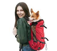 Galatée Sac à Dos pour Chien Portable Réglable et Ventilé, pour Animal De Compagnie, Marcher en Escalade en Plein Air (M, Rouge)