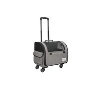 Galatée Sac De Transport pour Chien avec roulettes Amovibles, Sac De Transport Approuvé par Les Compagnies Aériennes, Sac Pliable pour Chat avec Filet Respirant, Poussette pour Animaux(Gris)