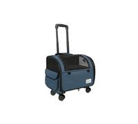 Galatée Sac De Transport pour Chien avec roulettes Amovibles, Sac De Transport Approuvé par Les Compagnies Aériennes, Sac Pliable pour Chat avec Filet Respirant, Poussette pour Animaux(Bleu)