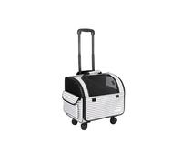 Galatée Sac De Transport pour Chien avec roulettes Amovibles, Sac De Transport Approuvé par Les Compagnies Aériennes, Sac Pliable pour Chat avec Filet Respirant, Poussette pour Animaux(Blanc)