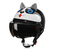 Galatée Vélo Enfant Casque, pour Vélos Les Planches à roulettes Le Patinage à roulettes Équipé d'une Écharpe Chaude et d'un Pare-Soleil de Protection du Visage (Chiot, Âge 2-12 Ans)