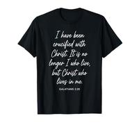 Galates 2:20 with Christ Bible Verse Écriture Faith Pray T-Shirt