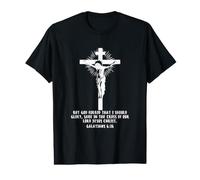 Galates 6 14 But God Forbid That I Should Glory Cross T-Shirt Graphique avec Valeur