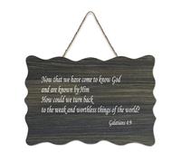 Galatians 4:9 Now That We Have Come to Know God And Are Known by Him, How Could We Turn Back to The Rustic Wood Panneau à suspendre Décoration murale en bois pour salon, chambre à coucher, porte