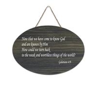 Galatians 4:9 Now That We Have Come to Know God And Are Known by Him, How Could We Turn Back to The Rustic Wood Panneau à suspendre Décoration murale en bois pour salon, chambre à coucher, porte