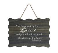 Galatians 5:16 But I Say, Walk in The Spirit And You Will Not Carry Out The Desire of The Flesh Panneau mural en bois rustique à suspendre pour salon, chambre à coucher, porte, fenêtre, maison 15,2 x