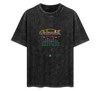 Galaxian Space Invaders Video Game Retro Vintage 80S Alien Gaming Mens T-Shirt Black Graphic Unisex Tee Shirt XXL