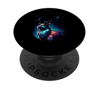 Galaxie Cerf Ciel étoilé Magie PopSockets PopGrip Adhésif
