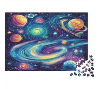 Galaxie Cosmique Puzzle 1000 Pièces Educa Jouet en Bois Divertissement Créatif Décoration Intérieure planètes colorées Jeu Éducatif Challenge Toy Adultes & Enfants des 14 Ans 1000pcs (75x50cm)