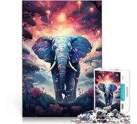 Galaxie Cosmos Éléphant Puzzle pour Adolescents 1000 pièces Jouets de Divertissement Familial Super Cadeau 38x26cm