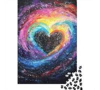 Galaxie Cœur Puzzle 1000 Pièces Papier pour Adultes Spirale Colorée Jeu de Puzzle 1000 Pièces Décoration Maison Famille 38x26cm/1000pcs