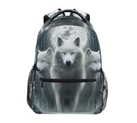 Galaxie Des Loups Blancs Sac À Dos Antivol Cartable Scolaire Loisir Cartables Scolaires Pour Pc Travail Vélo 29X40Cm