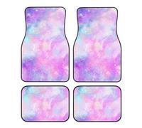 Galaxie marbrée Rose Violet,Lot de 4 Tapis de Sol pour Voiture, Tapis de Sol antidérapants pour véhicule