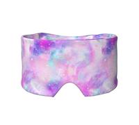 Galaxie marbrée rose violet,Masque pour les yeux bloquant la lumière Cache-yeux et cache-oreilles pour le sommeil