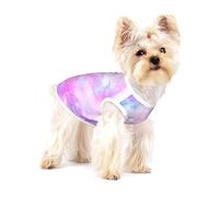 Galaxie marbrée Rose Violet,T-Shirt sans Manches en Coton pour Animaux de Compagnie, Gilet Respirant, Extensible et Doux,S