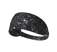 Galaxie pailletée imprimée, Pas de Vraies Paillettes,Bandeau de Sport Unisexe, Bandeau élastique Multi-usages pour Cheveux
