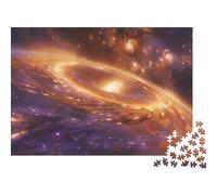 Galaxie Spirale Espace Difficile 1000 pièces Puzzle pour Adultes Vue époustouflante de Galaxie Cosmique Premium Robuste Haute qualité Vibrant soulagement du Stress 52x38cm/1000pcs