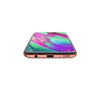 Samsung Galaxy A40 - 4G smartphone - double SIM - RAM 4 Go / Mémoire interne 64 Go - microSD slot - écran OEL - 5.9" - 2340 x 1080 pixels - 2x caméras arrière 16 MP, 5 MP - front camera 25 MP - Corail