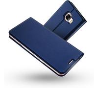 Galaxy A5 2017 Case, Ultra Slim Premium Pu Leather Flip Wallet Case Cover Bumper Folio Flip Case With [Card Slot] For Samsung Galaxy A5 2017 (Blue)