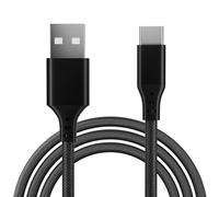 Galaxy A52s 5g/A52/A52 5G/A51/A40/A50/A70/A20e/M32/S10/S20/M23/M33/M53 Type C 3A Câble de charge rapide (2 mètres) Câble de charge en nylon tressé Type C pour Samsung Galaxy A52 5G (noir)