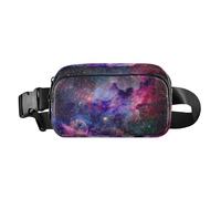 Galaxy and Nebula in Space Sac banane tendance pour femmes, hommes, adolescents, grande capacité, portefeuille de voyage avec sangle réglable pour cyclisme, randonnée, gym, Galaxie et nébuleuse dans