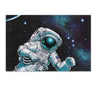 Galaxy Astronaute Space Casse-tête de 1000 pièces pour adultes - Peinture d'animaux - Puzzle rigide personnalisé - 75 x 50 cm