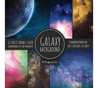 Galaxy Background Scrapbook Paper Pad 8x8 Scrapbooking Kit For Papercrafts, Cardmaking, Diy Crafts, Space Pattern Design, Multicolor