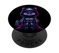 Galaxy Eyes Chat à Capuche Merveille Cosmique PopSockets PopGrip Adhésif