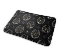 Galaxy Fox Black Tapis De Bain Absorbant Tapis De Douche Antidérapant Paillasson D'Entree pour Porte Salon Cuisine 40X60Cm