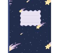 Galaxy Glow - Shooting Stars Composition Book: 100 ruled-pages | 7.5 x 9.25 inches | Matte Finish | Kids Teens Adults