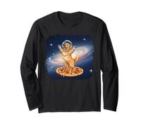 Galaxy Golden Retriever Dog Astronaut Pizza Space Animal Manche Longue