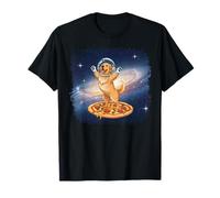 Galaxy Golden Retriever Dog Astronaut Pizza Space Animal T-Shirt