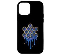 Galaxy Honeycomb Drip Space Motif Science-Fiction Coque pour iPhone 12 Mini