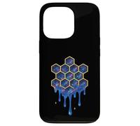 Galaxy Honeycomb Drip Space Motif Science-Fiction Coque pour iPhone 13 Pro