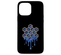 Galaxy Honeycomb Drip Space Motif Science-Fiction Coque pour iPhone 13 Pro Max