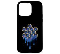 Galaxy Honeycomb Drip Space Motif Science-Fiction Coque pour iPhone 15 Pro Max