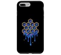 Galaxy Honeycomb Drip Space Motif Science-Fiction Coque pour iPhone 7 Plus/8 Plus