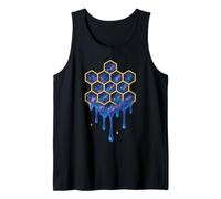 Galaxy Honeycomb Drip Space Motif Science-Fiction Débardeur