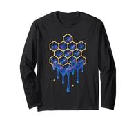 Galaxy Honeycomb Drip Space Motif Science-Fiction Manche Longue